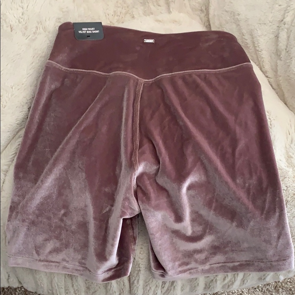 VS pink high waisted velvet biker shorts